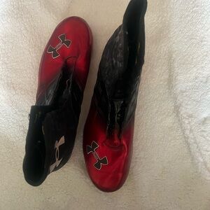 Under Armour Highlight Red and Black football cleats. Size 13